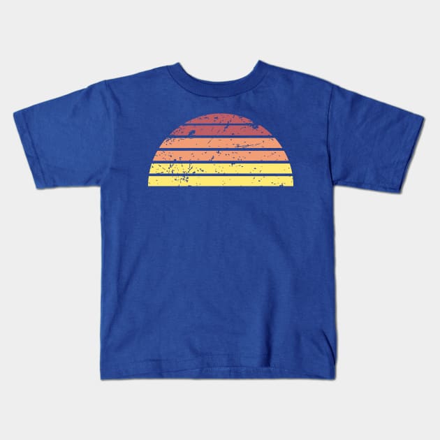 80s Sunset Kids T-Shirt by GrumpyDog